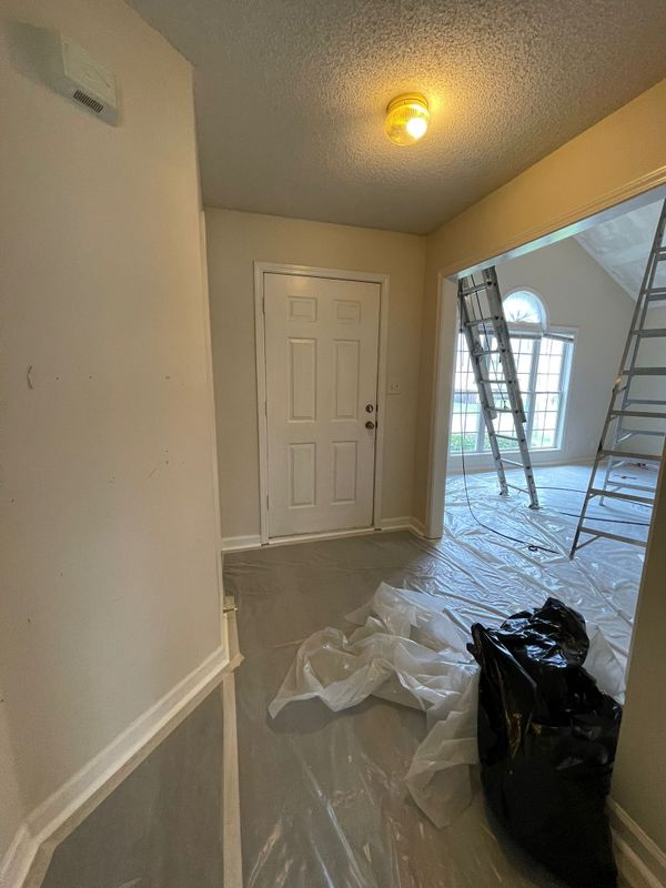 Pop corn roof removal and general interior painting Clarksville TN