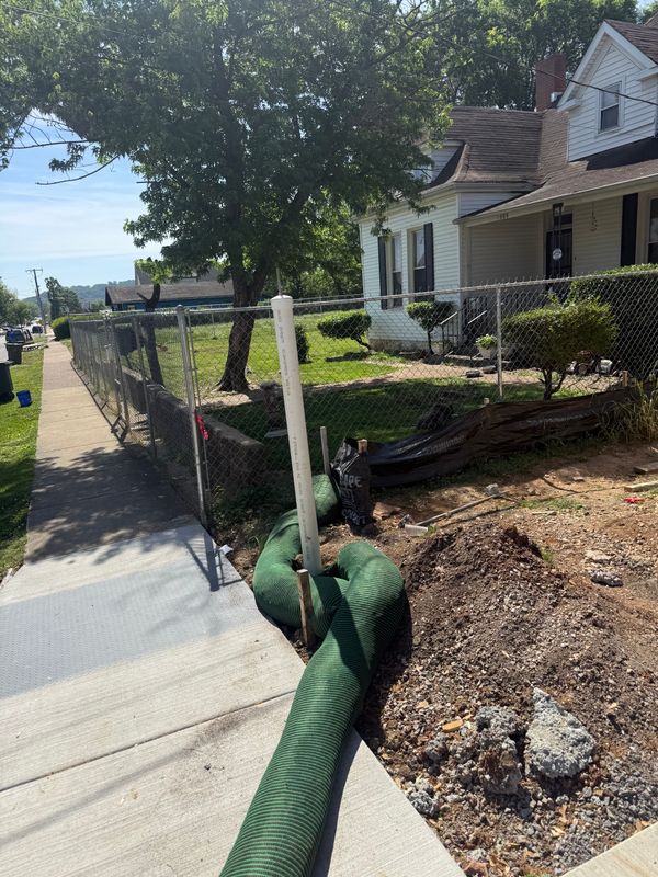 French drain and foundation waterproofing
