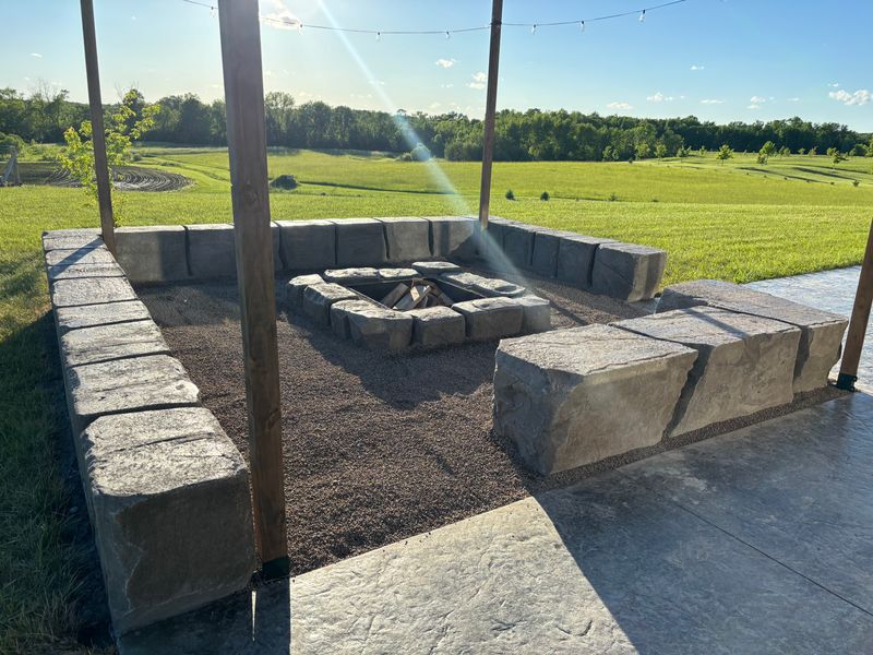 Carved Concrete Retaining Walls 