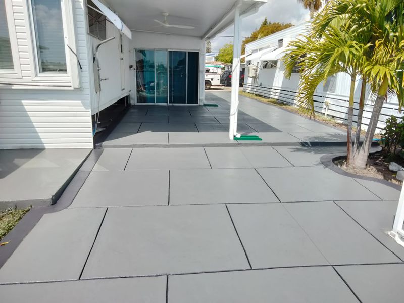 Concrete Squares with Faux Grass or Rocks