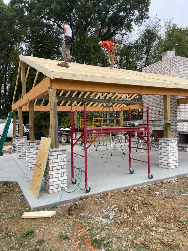 New construction roof installation