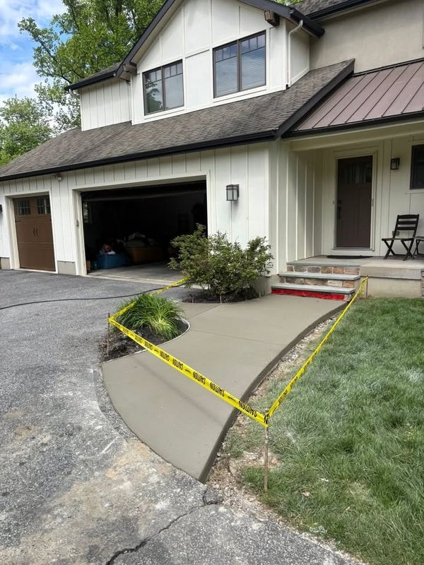 Sidewalk & curb install