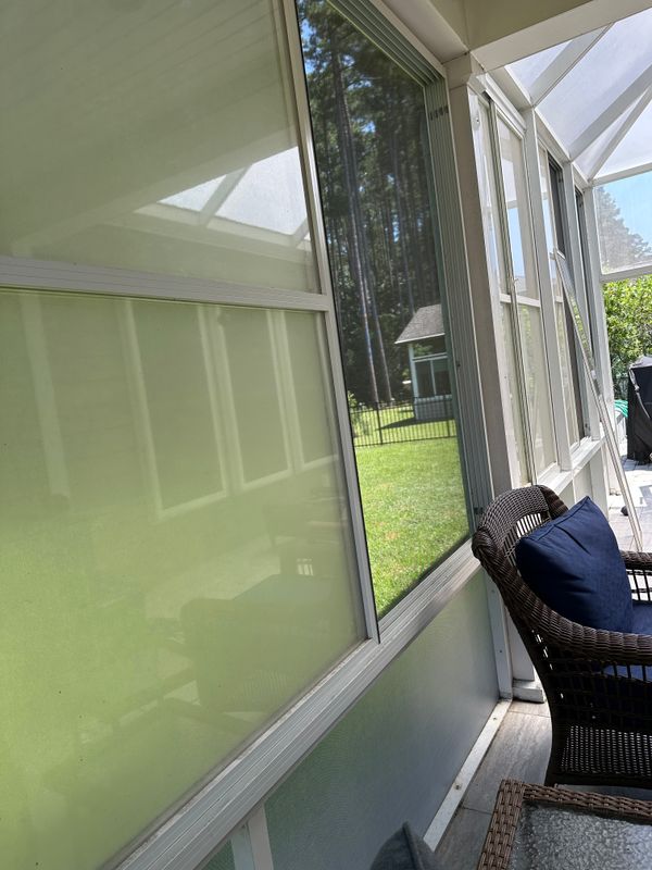 Vinyl window cleaning