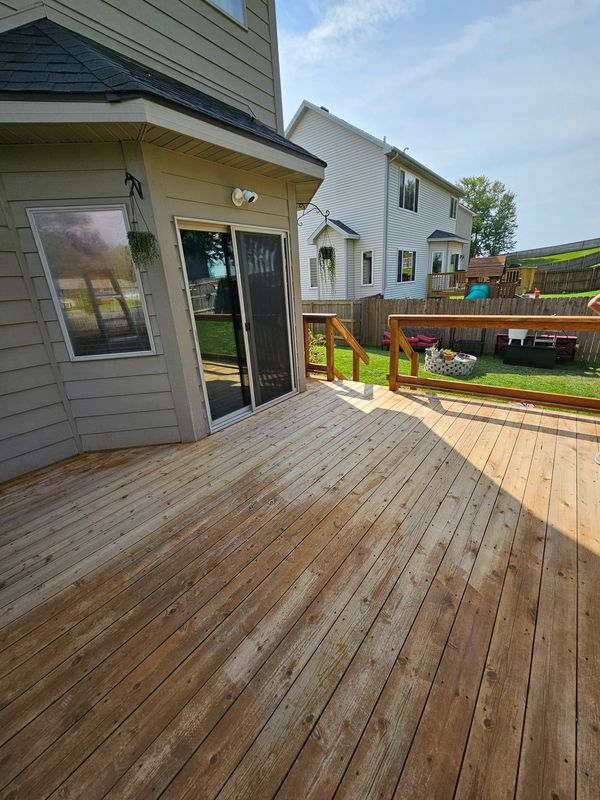 Deck staining 