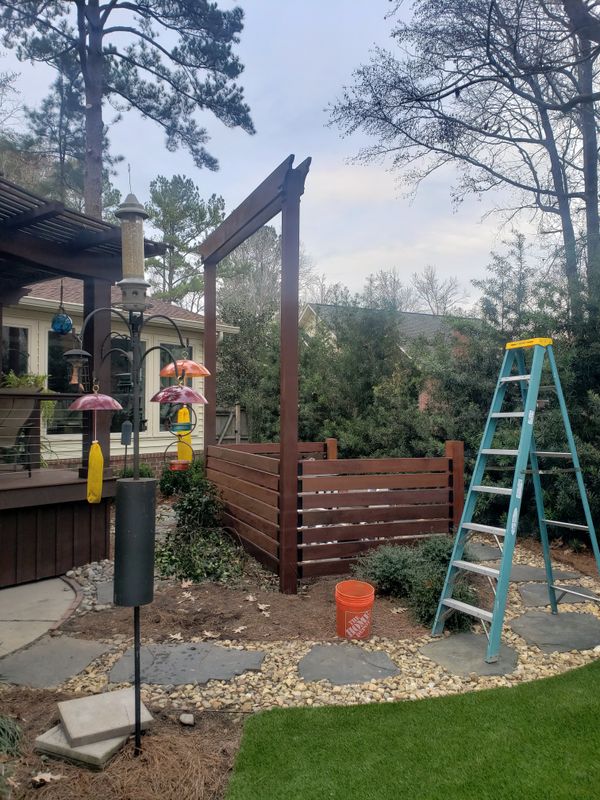Ipe deck and trellis 