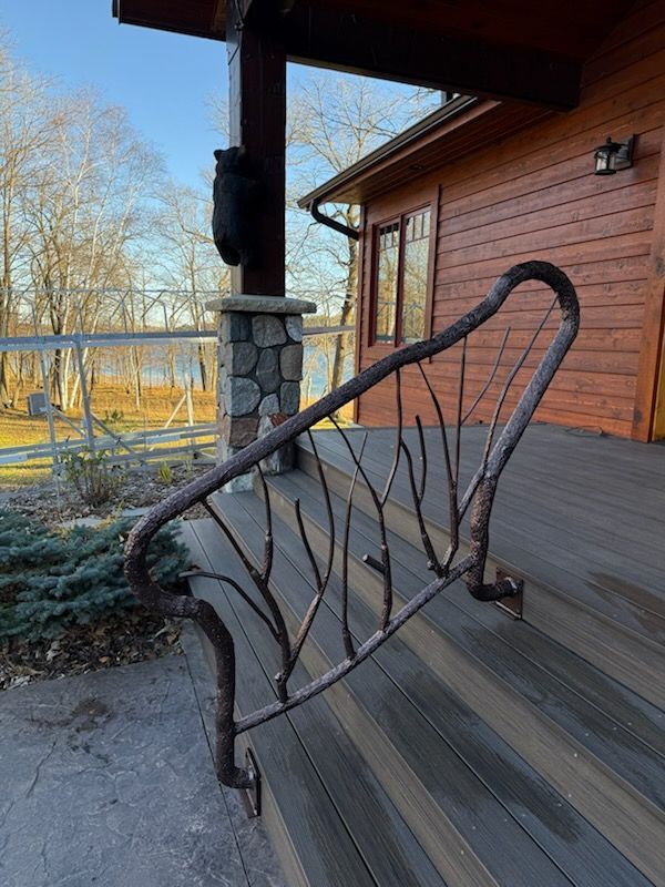 Branch-Textured Railing Project in Park Rapids MN