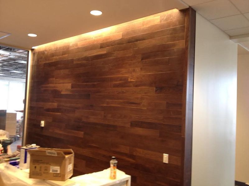 Hardwood wall features