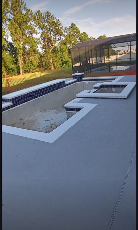 Pool deck resurfacing