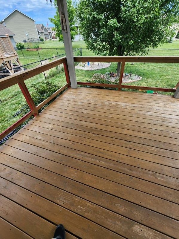 Deck staining