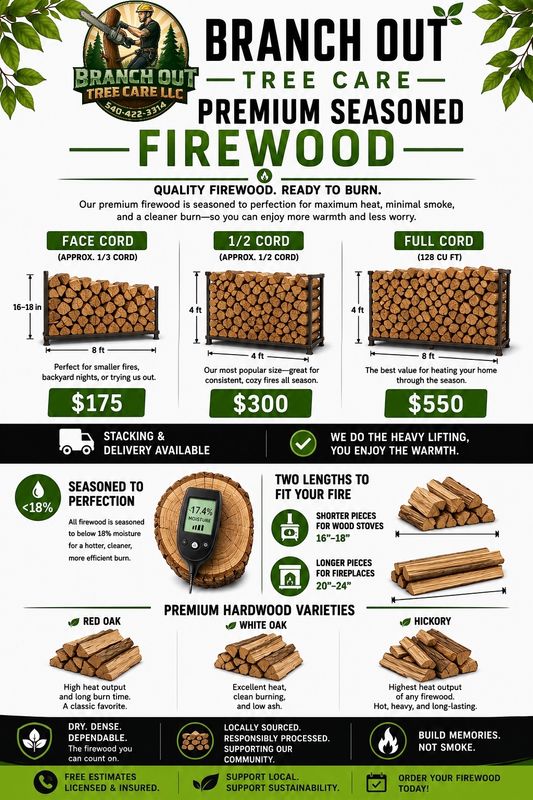 Seasoned firewood