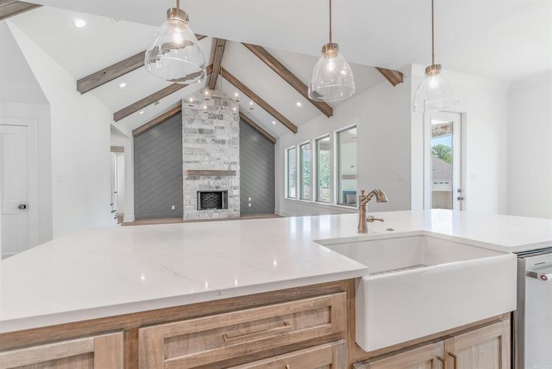 Timeless Elegance: Showcasing the Weathered Limestone Masterpiece at Lake Vista