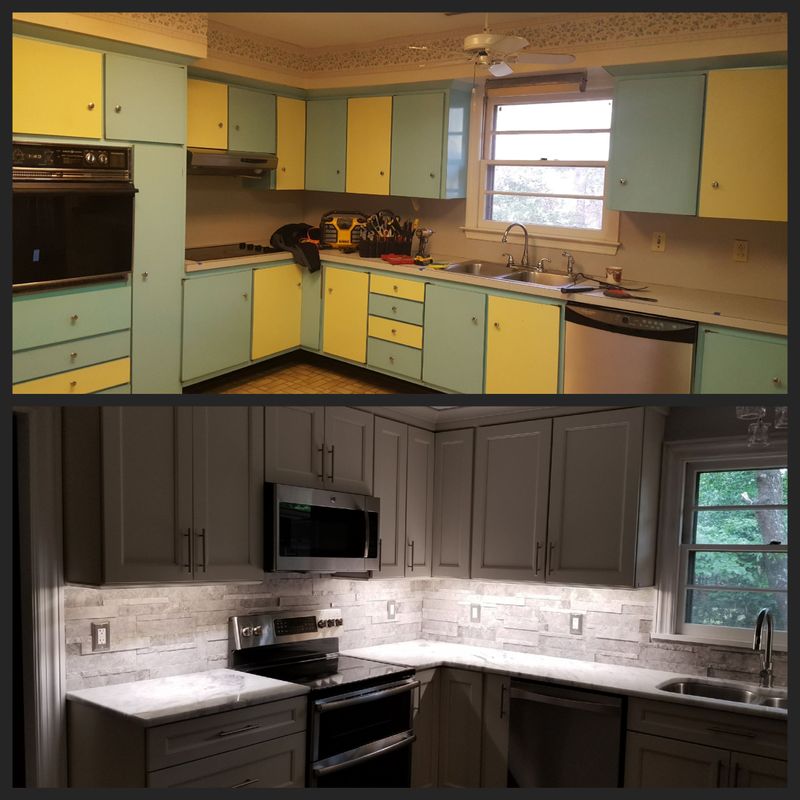 Before and after collage 