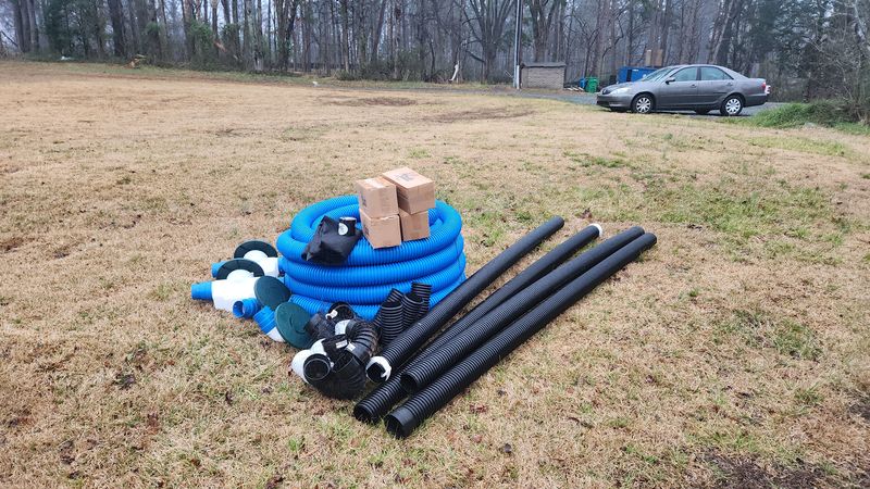 French Drain Man Materials