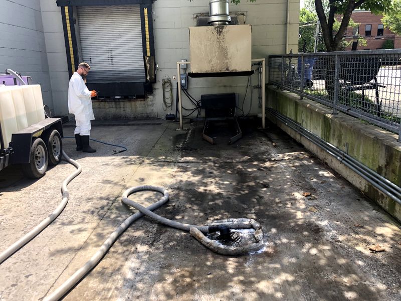 Eco-Safe Dumpster pad Cleaning
