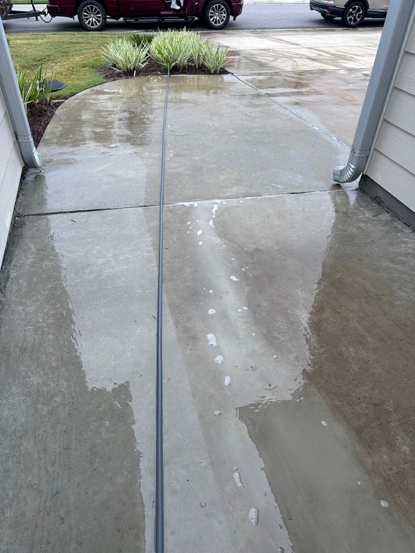 Driveway pressure cleaning