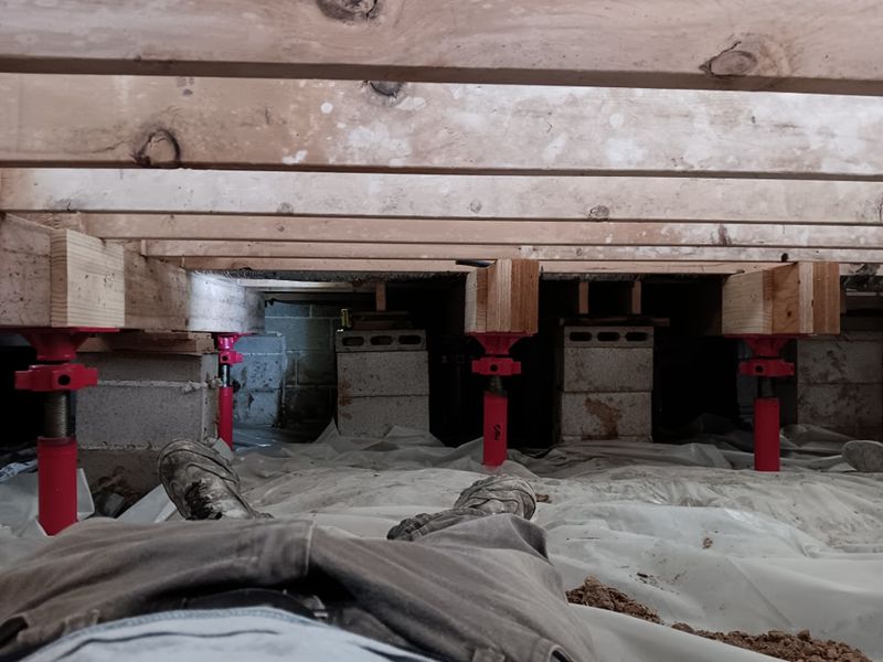 Subfloor repair and Beam Shoring