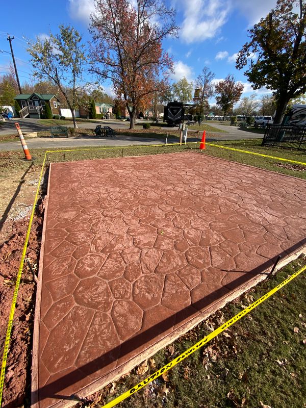 Stamped Concrete Installation