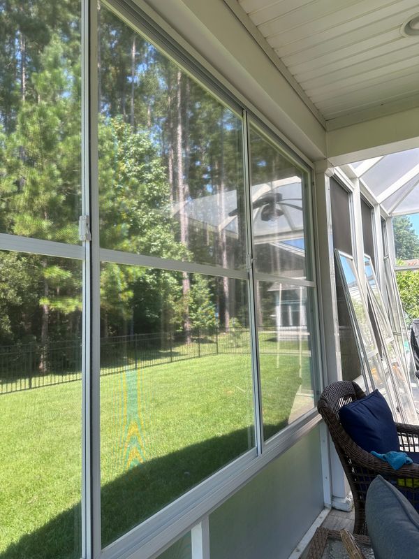 Vinyl window cleaning