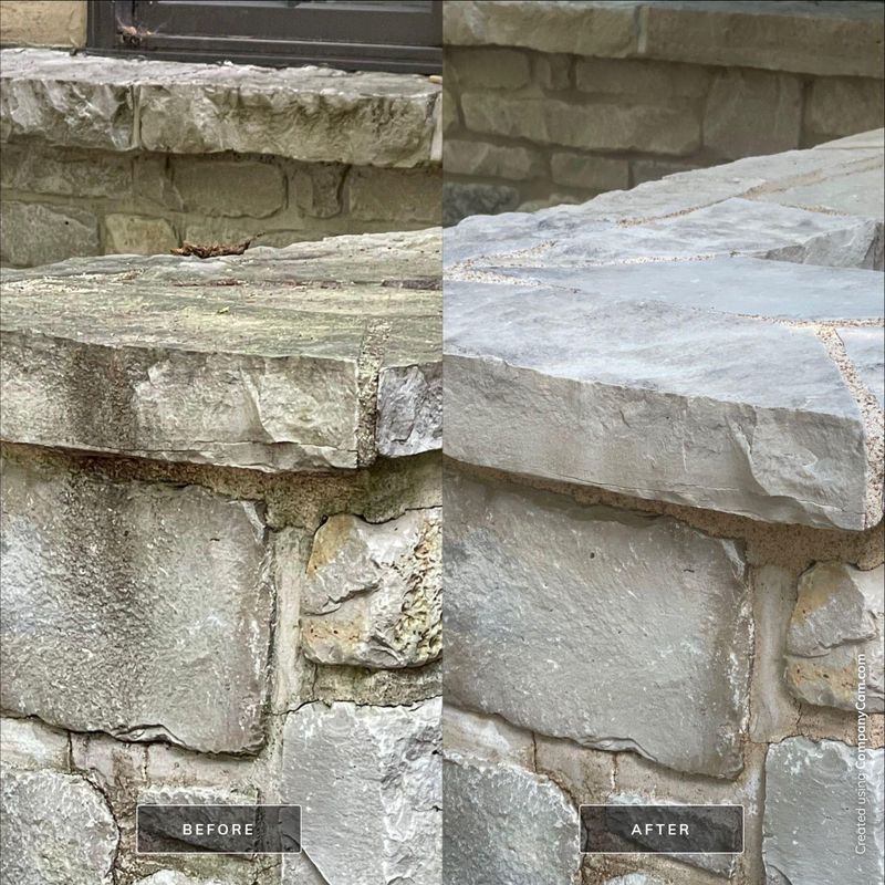 House washing  and Pressure Washing on stucco finish home