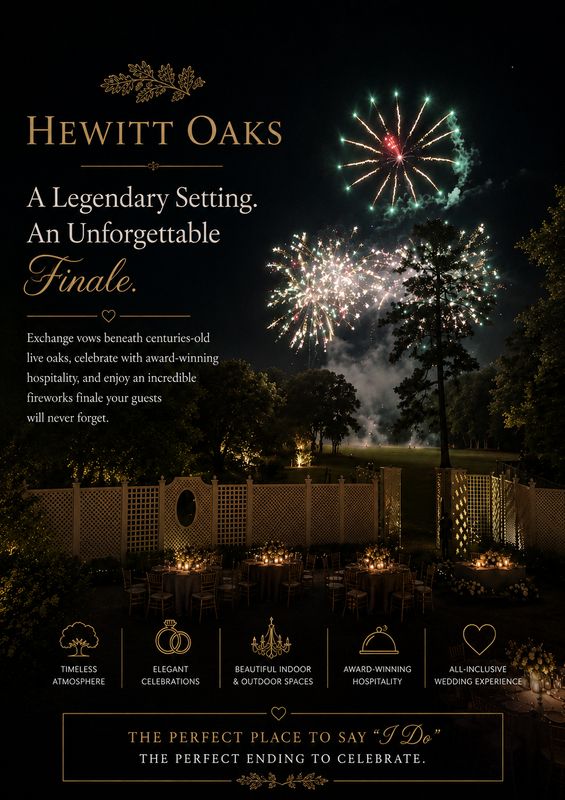 # Wedding Fireworks at Hewitt Oaks in Bluffton, South Carolina