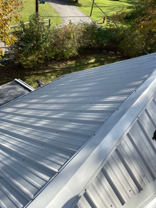 Metal roof installation