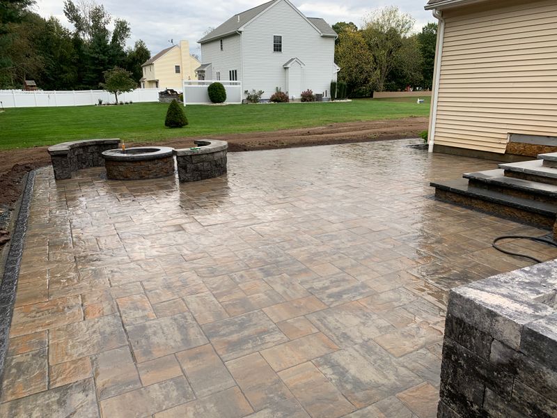 Paver patio installation