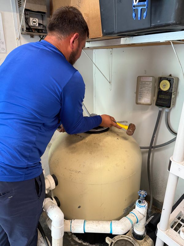 Sand filter media replacement