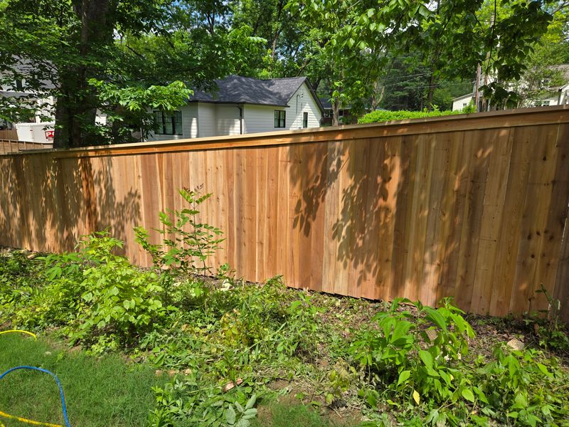 Cedar Privacy Fence Installation