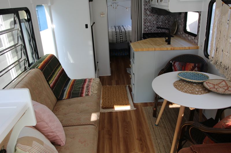 Boho Meets Aztec: A Vibrant RV Transformation in Long Beach, CA by Mauka to Makai Renovations