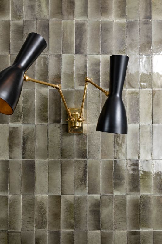 Wall tile wood look japandi design