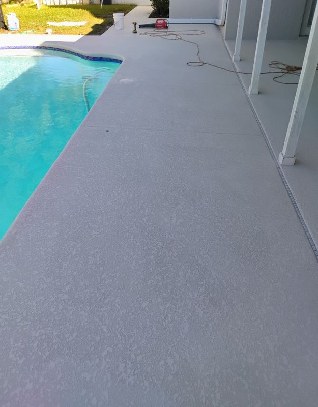 Pool deck resurfacing