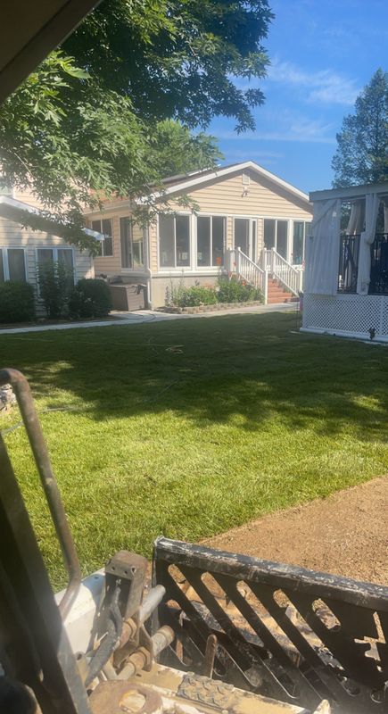 Hydro-seeding and sod installation