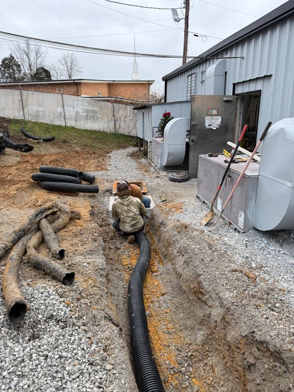 French drain and foundation waterproofing