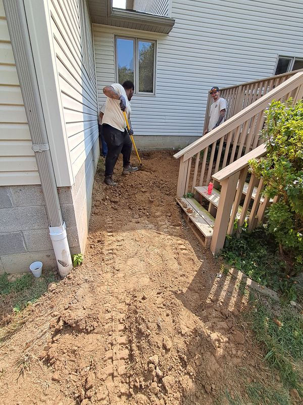Concrete pad and Grill Hut