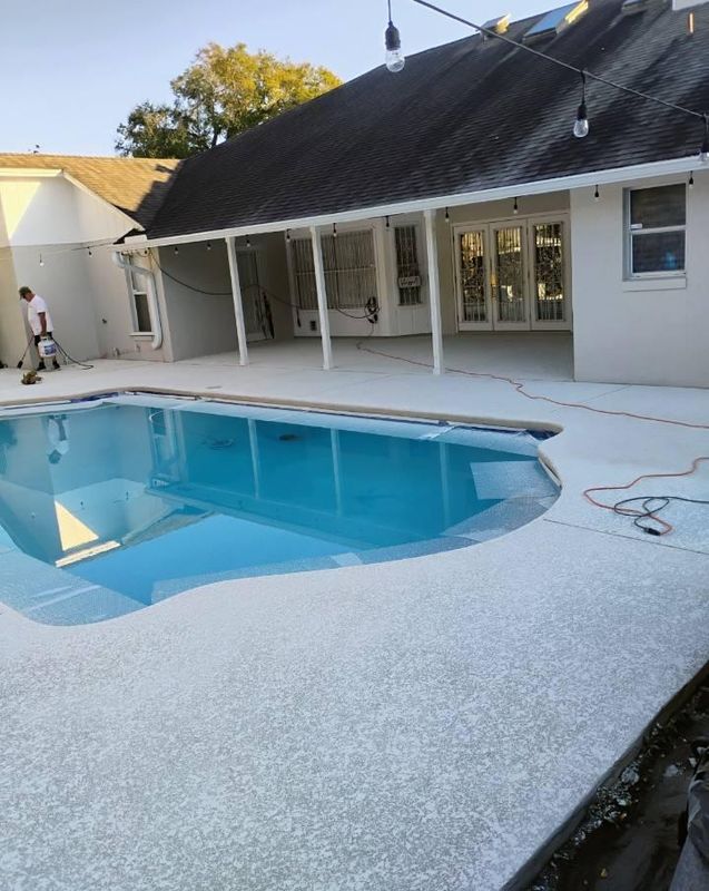 Pool Deck Painting.