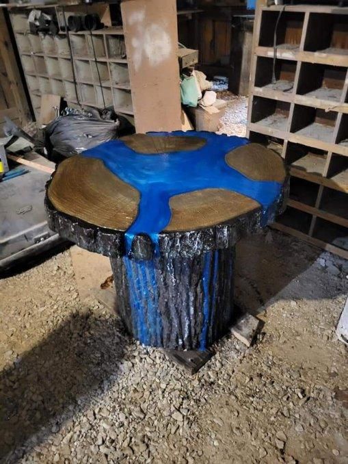 Luminous Legacy: Crafting Heartfelt Glow-in-the-Dark Epoxy Table for a Cherished Memory