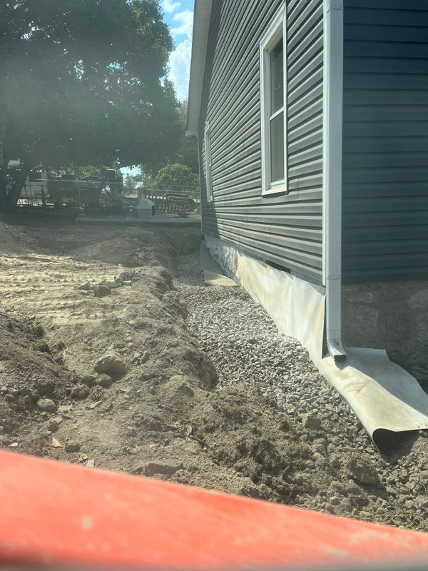 French drain and foundation waterproofing