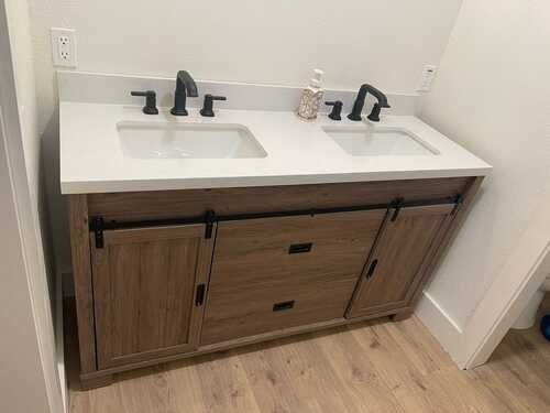 Double vanity faucets and supplies
