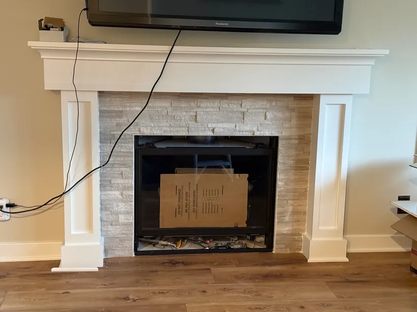 Fireplace and mantel