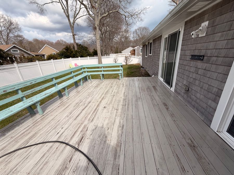 Deck staining by Littlefield Painting
