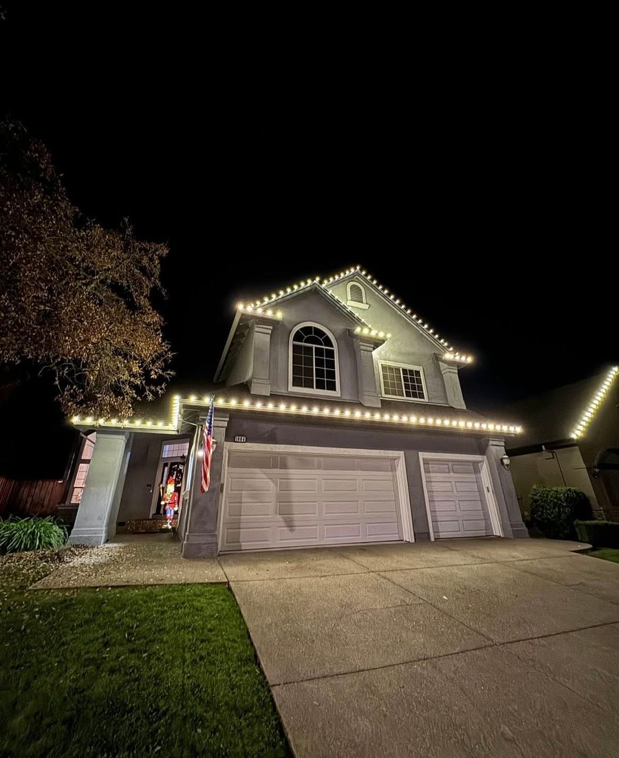 Christmas light installation by Arrowhead Exterior in Greater Lansing, MI