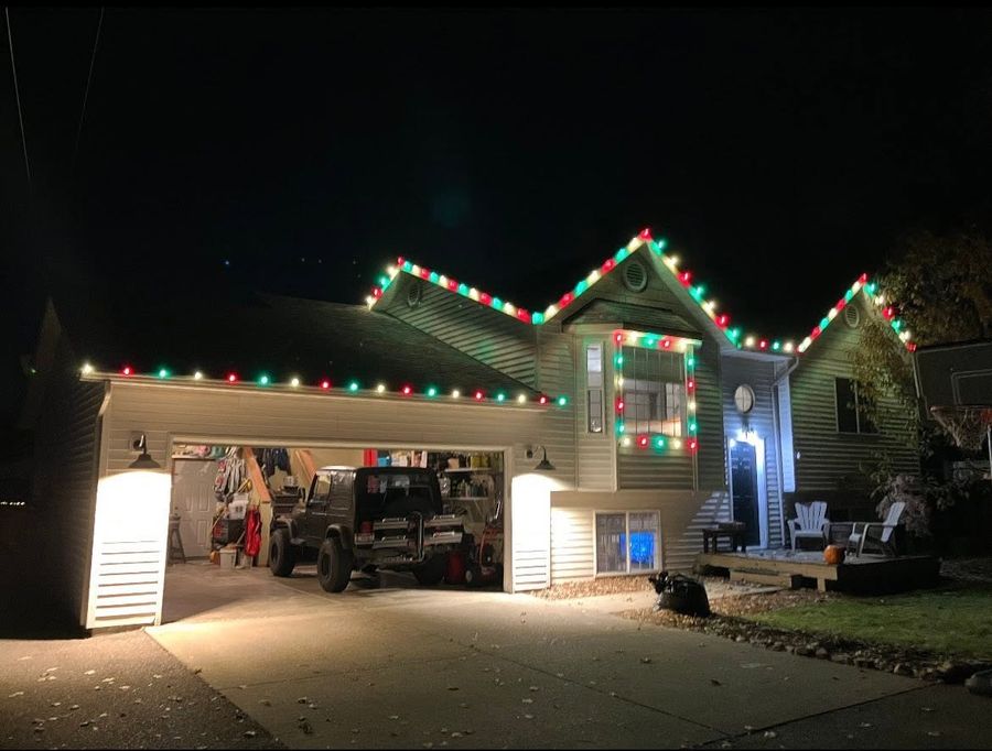 Christmas light installation by Arrowhead Exterior in Greater Lansing, MI