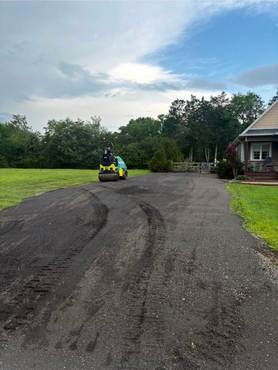 Driveway after new millings were spread