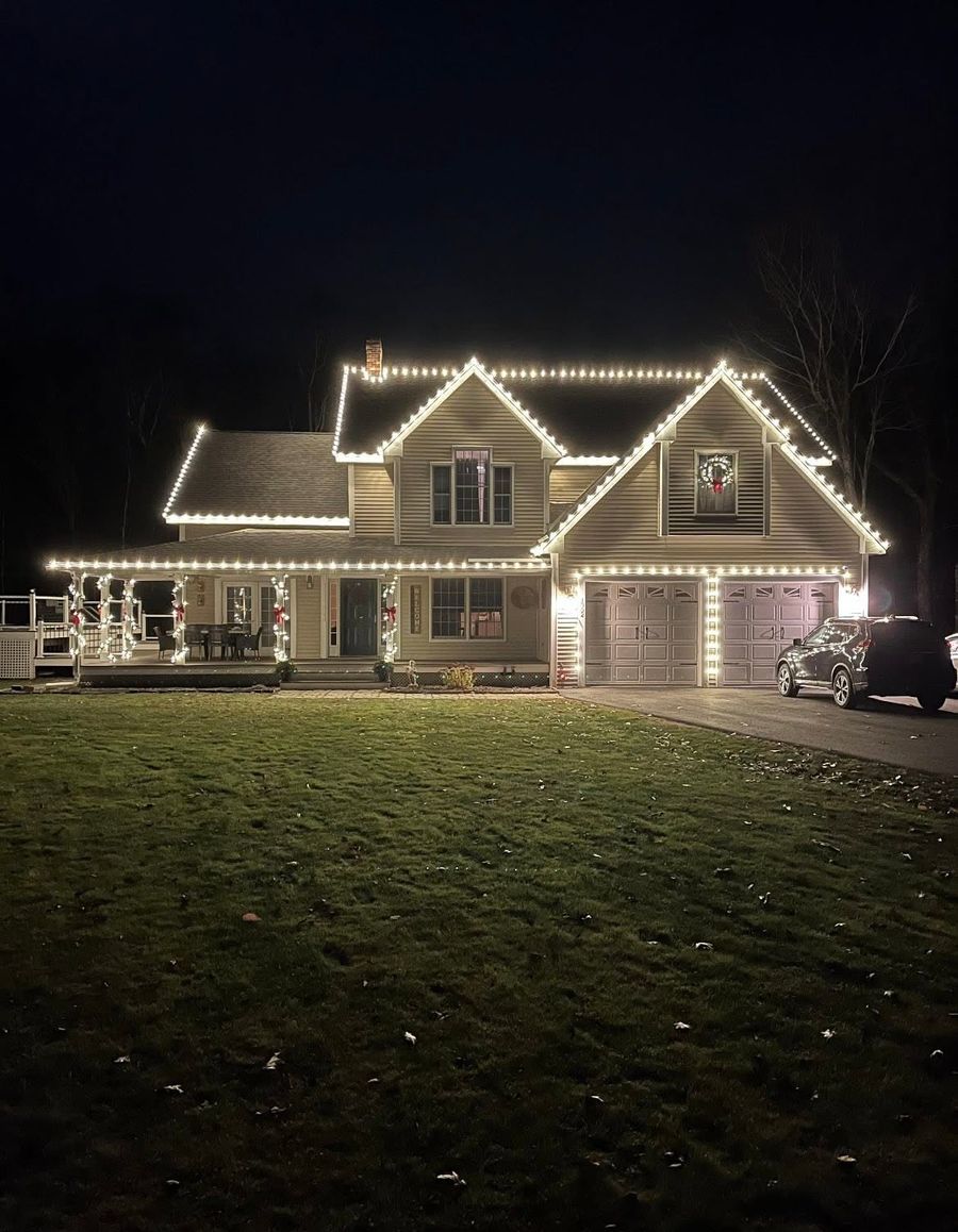 Christmas light installation by Arrowhead Exterior in Greater Lansing, MI