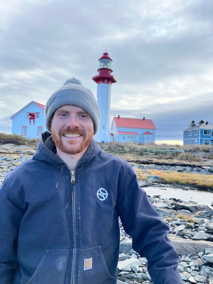 John Gudgel, owner of Gudgel General Contracting, on the Maine coast