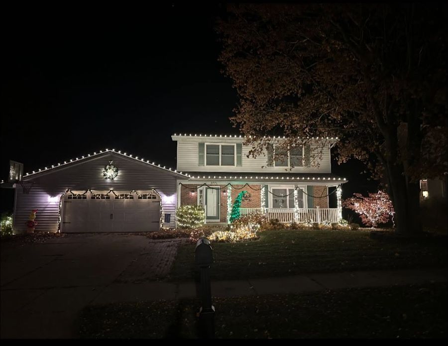 Christmas light installation by Arrowhead Exterior in Greater Lansing, MI