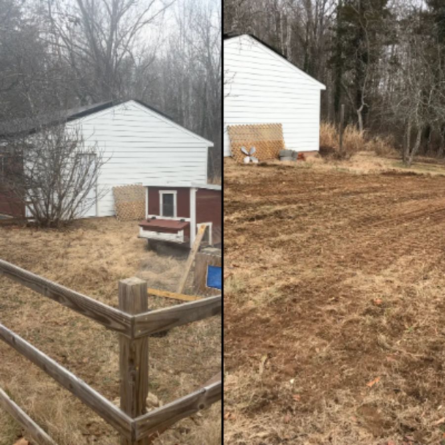 Pasture before and after new fencing
