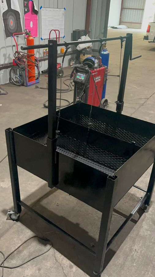 Custom cooker box being built in the shop