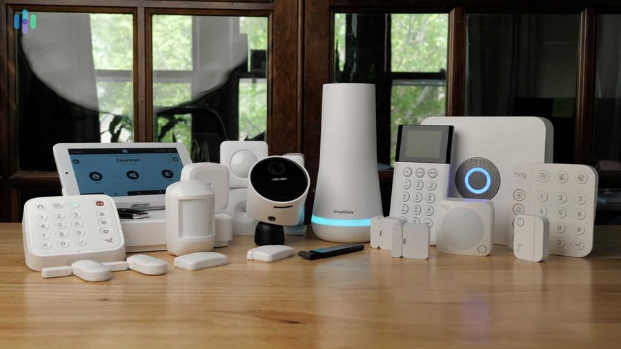 Home security hub, keypad, sensors and cameras