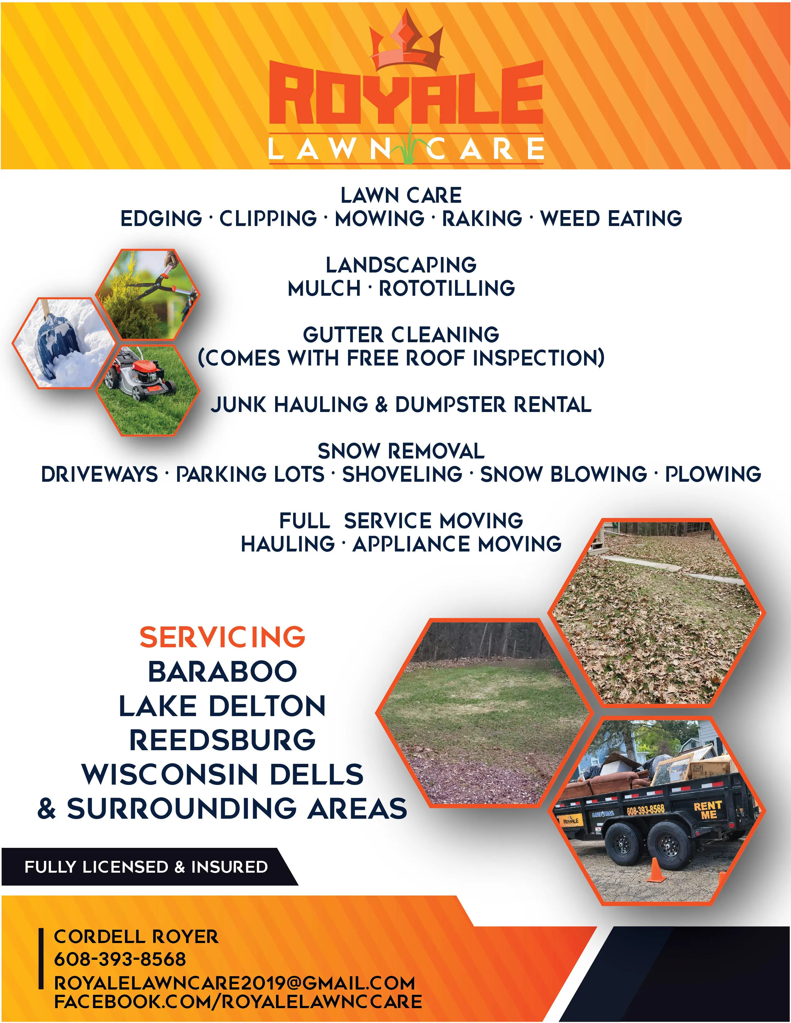 Other Services for Royale Lawn Care and Maintenance LLC in Reedsburg, WI